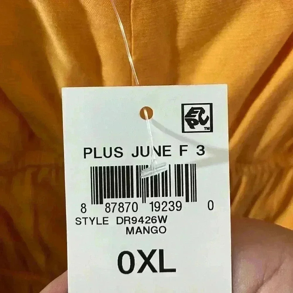 🆕And Now This Plus-Size Tier Light Orange Maxi Dress 0XL🆕 - Picture 16 of 16
